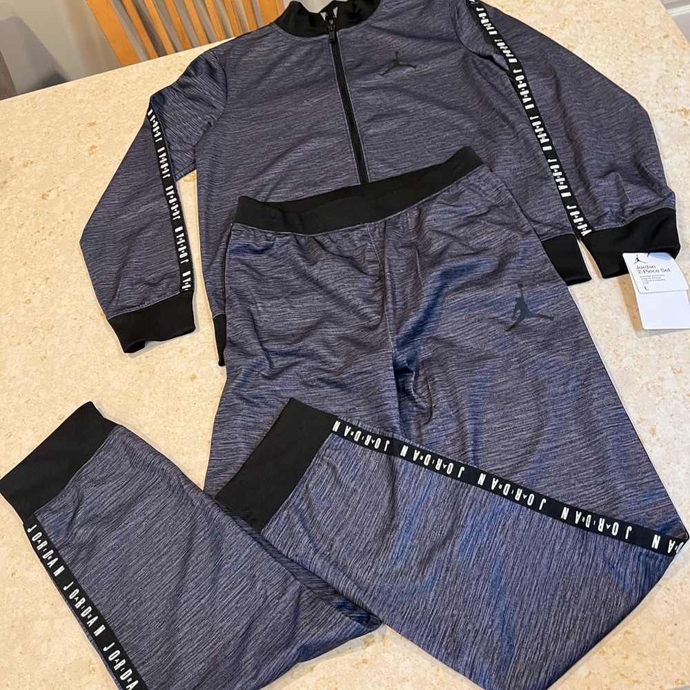 Jordan Black and Gray Tracksuit